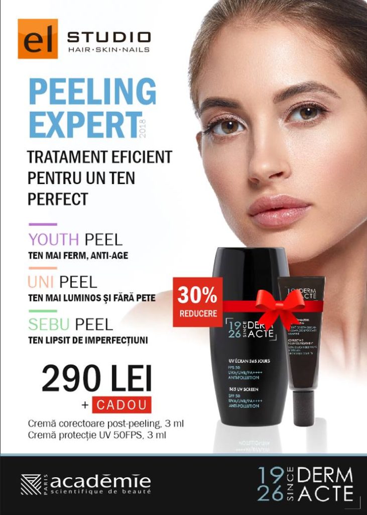 Flyer cu oferta peeling facial, El-Studio