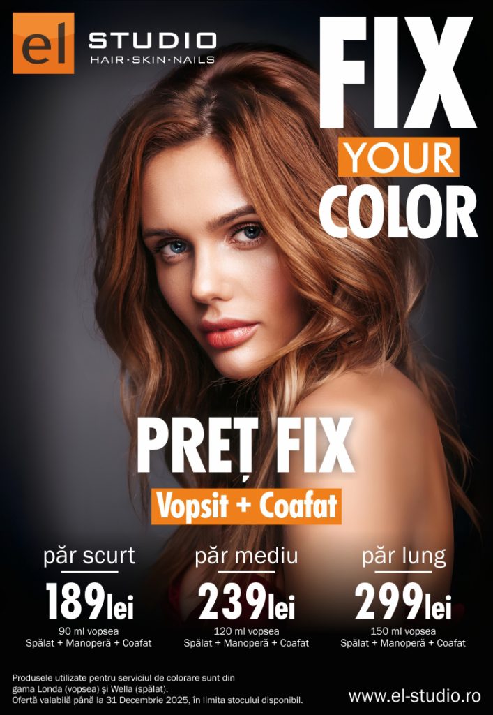 Fix Your Color El Studio – vopsit păr la preț fix, vopsit și coafat profesional în saloanele El Studio